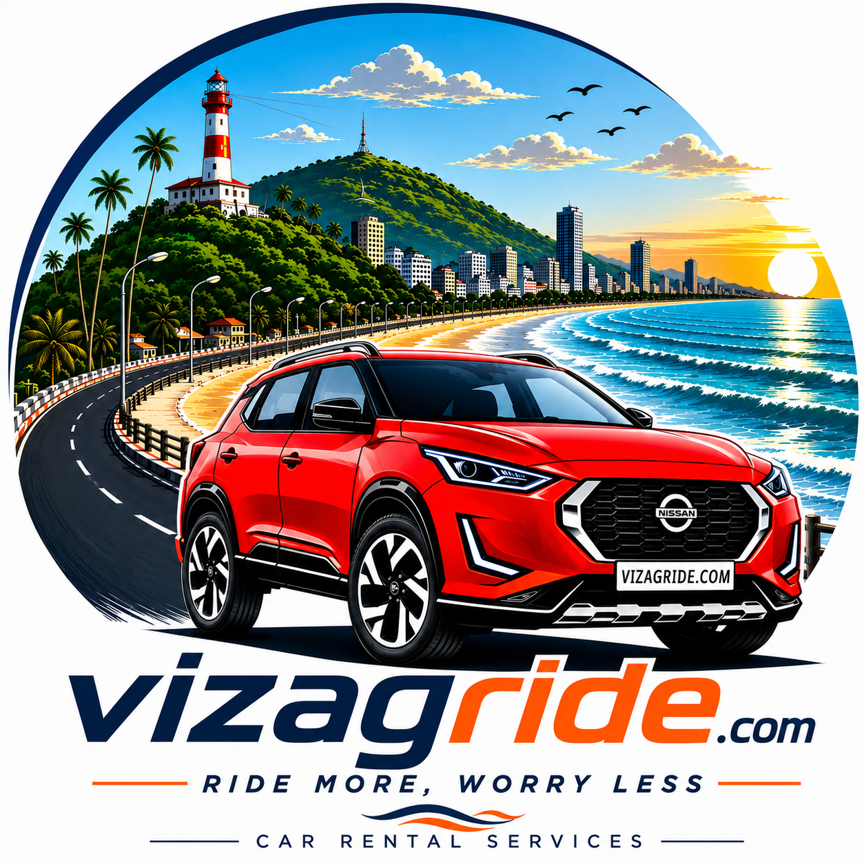 VizagRide Logo